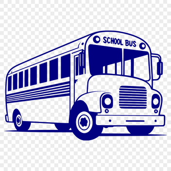 Illustration of a yellow school bus on a white background, designed as vector art for educational purposes.