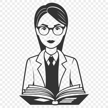 A professional woman educator standing in front of a classroom, symbolizing the teaching profession.