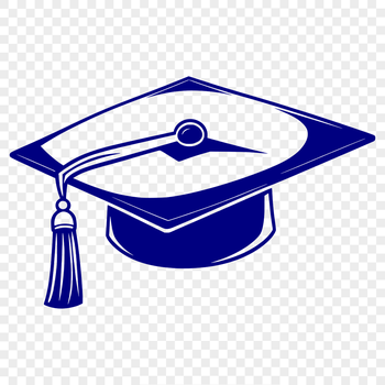 Illustration of a graduation cap as a vector design element for educational purposes.
