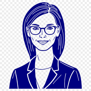 An illustration of a teacher, suitable for use in educational materials and projects.