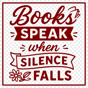 A vector graphic illustration of someone reading a book with inspirational quotes.