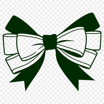 A decorative bow made up of intricate loops and curves, suitable for crafting gifts or adding embellishments to designs.