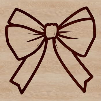 A decorative bow design with rounded ends and symmetrical loops, suitable for various graphic applications.