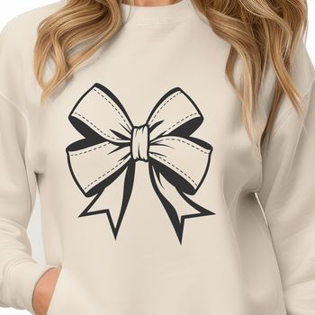 A decorative bow made from a single piece of ribbon or fabric, often used to add a finishing touch to gifts.