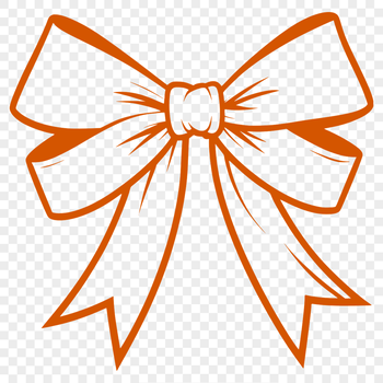 A simple bow made up of curved lines, suitable for vector graphics design.