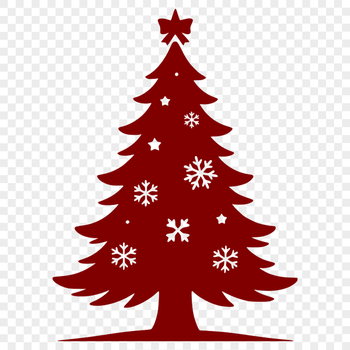 An SVG graphic representation of a festive holiday Christmas tree decoration.