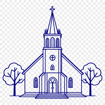 Religious building illustration in vector format for graphic design and printing.