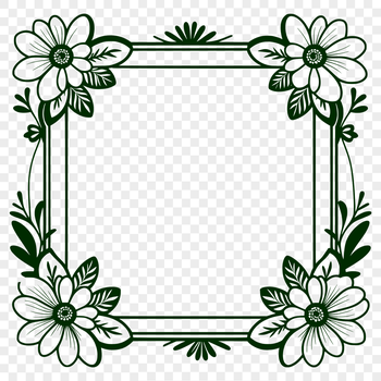 A vector frame illustration for graphic design projects, suitable for digital cutting machines like Cricut.