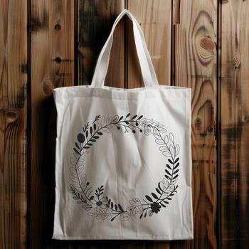 A floral design SVG template featuring a circular wreath with intricate details.