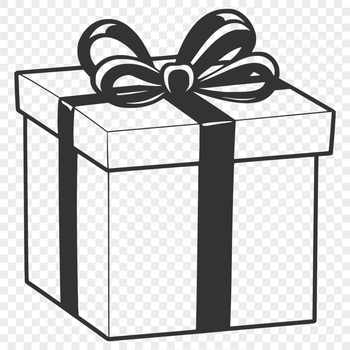 A simple vector illustration of a gift box made in SVG format, ideal for digital crafting.