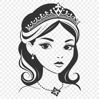 Female royalty silhouette created as vector art for personal or commercial projects.
