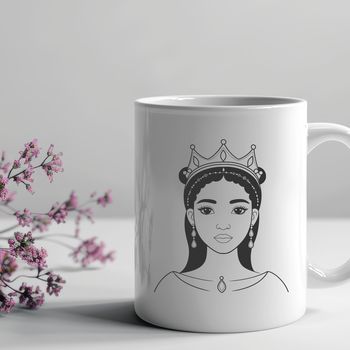 A digital illustration of a young female princess in medieval attire.