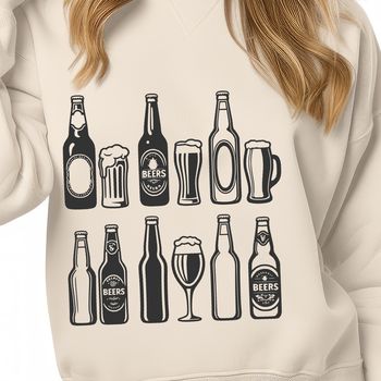 A vector graphic representation of a bottle of beer.