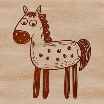 Horse illustration in vector format, suitable for various designs and projects.