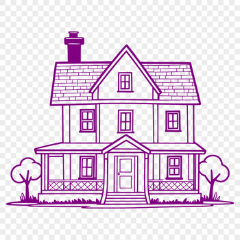 Illustrative house design in vector format, suitable for various digital applications.