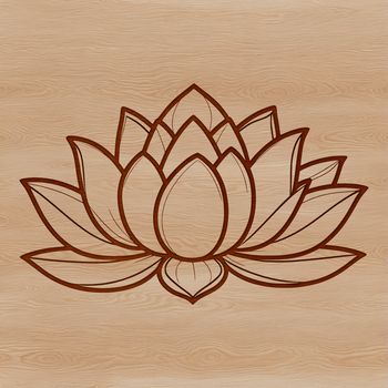 A vector graphic representation of a blooming lotus flower, suitable for use in various digital applications and designs.