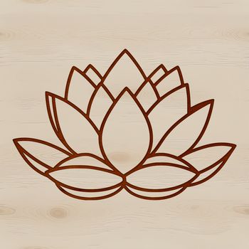 An illustration of a lotus flower in bloom, often associated with Eastern spirituality and mythology.