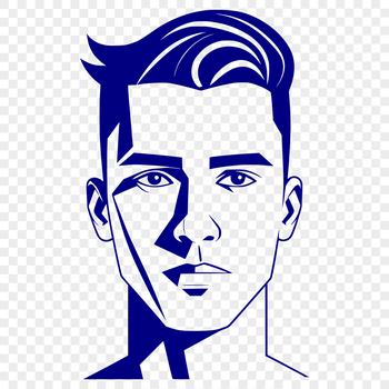 A male figure represented as a vector graphic icon.
