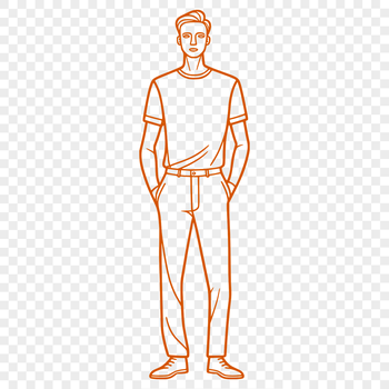 A free editable clip art design of a man suitable for various uses including cutting machines like Cricut and laser cutters.