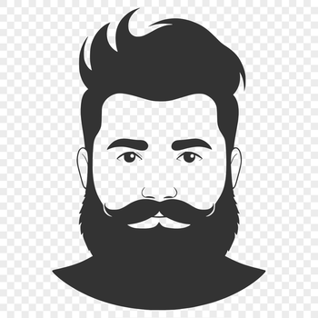 A simple illustration of a male figure with a beard.