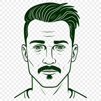 A male figure in vector format.