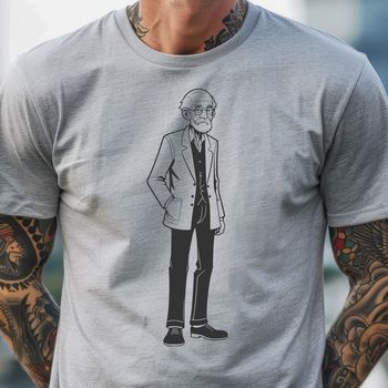 A digital representation of a man in a basic pose, created using scalable graphics technology.