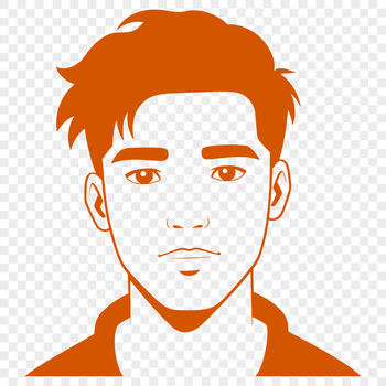 A simple illustration of a male figure, suitable for vector graphics and cutting machine projects.