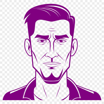 A simple line art illustration of an adult male figure in various poses.