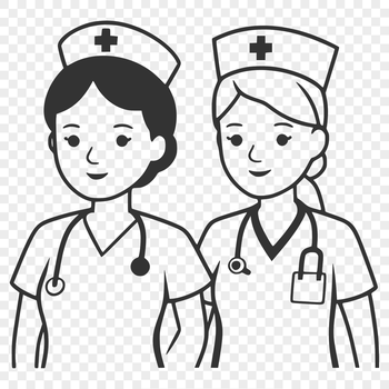 A female healthcare professional in a traditional nurse uniform.