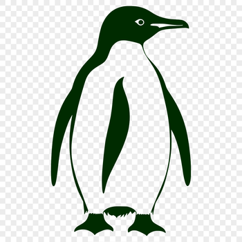 A detailed illustration of a penguin, created as a vector graphic for various applications.