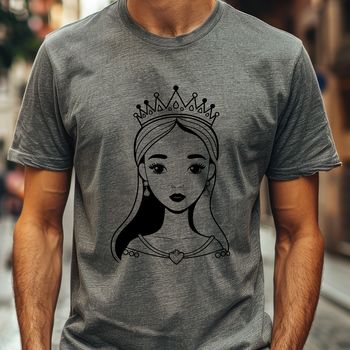 An editable vector graphic image of a girl dressed as a royal princess.