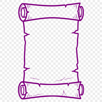 An illustrated vector scroll with a ribbon, suitable for use as a diploma or graduation symbol.