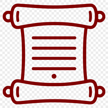 A digital illustration of an academic scroll with a diploma and paper texture.