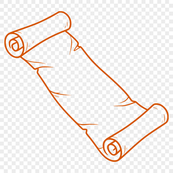 Illustrative scroll with parchment-like texture, suitable for print or digital use.