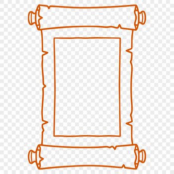 A digital illustration of a traditional graduation scroll with a blank diploma paper.