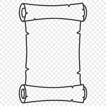 A scroll-shaped vector graphic representing a diploma or graduation certificate.