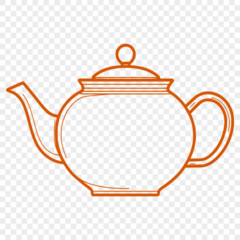Illustrative teapot design suitable for vector art and cutting machine projects.