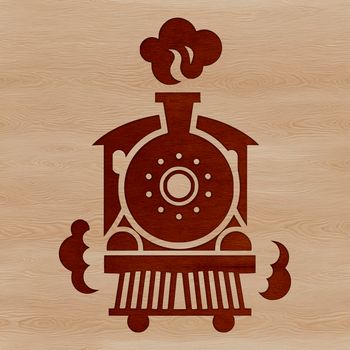 A detailed illustration of a train vehicle with intricate design elements suitable for vector art projects.
