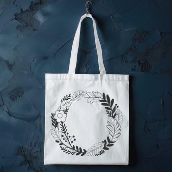 Floral wreath design made from vector shapes, ideal for cutting machines like Cricut.