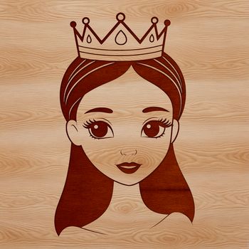 A princess character created as a vector design using SVG format.