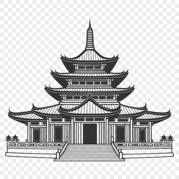 A traditional Buddhist temple with multiple spires and ornate details.