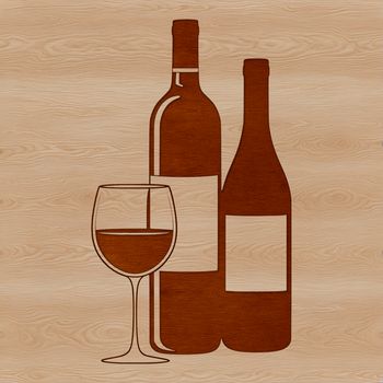 A transparent PNG representation of a digital illustration of a glass filled with red wine.