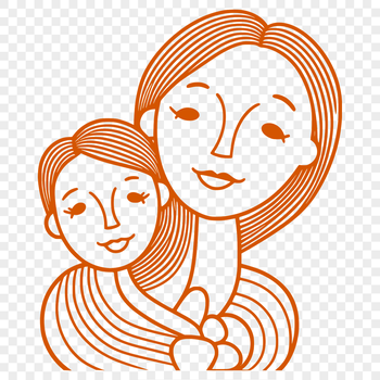 A female figure, suitable for Mothers Day or general mother-themed designs.