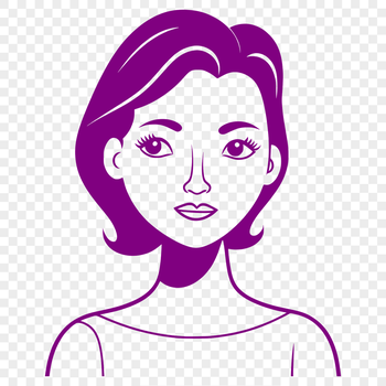 A detailed illustration of a woman in vector format.