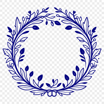 A decorative floral wreath made up of intertwined elements, suitable for various cutting machines and digital designs.