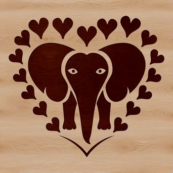 SVG illustration of a friendly elephant's head, suitable for vector design projects.