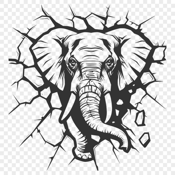 Beautiful Elephant Digital Artwork