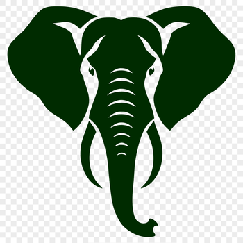 An illustration of a majestic elephant's head, suitable for vector art designs.