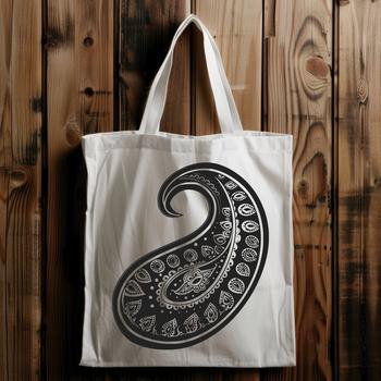 Ornamental paisley pattern element for digital design projects and crafts.