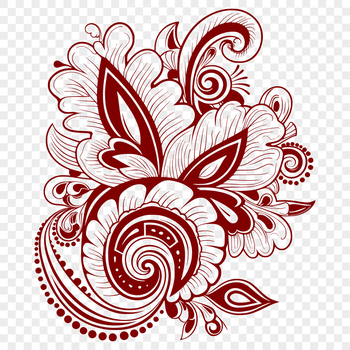 Ornate paisley shape with intricate details suitable for vector design projects.